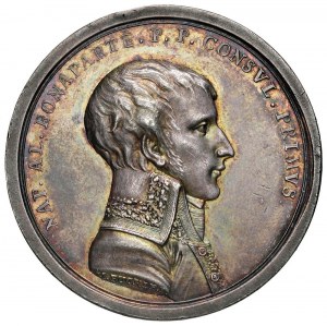 Medal 1802 Peace of Amiens. D/ Lap: NAP. AL. BONAPAR...