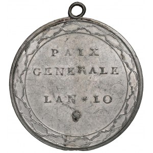 Medaile z roku 1802 Amienský mír. D/ BONAPARTE - I.ier CONS...