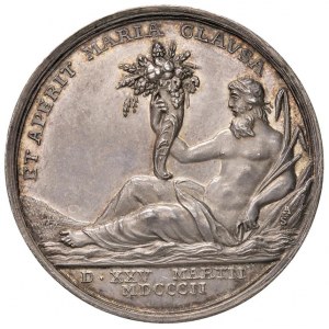 Medal z pokoju w Amiens z 1802 r. D/ PAX RESUSCITAT IUSTITI...