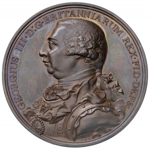 Médaille 1802 Paix d'Amiens. D/ GEORGIUS III : D : G. BR..