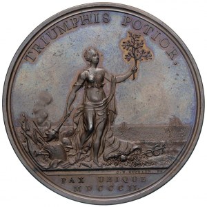 Medal 1802 Peace of Amiens. D/ GEORGIUS III: D: G. BR...