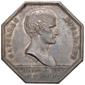 1802 Cassa di sconto del commercio medal. D/ NAPOLEO...