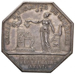 1802 Cassa di sconto del commercio medal. D/ NAPOLEO...