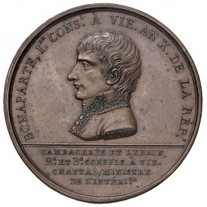Medaile 1802 Napoleon se rozhodne spojit Arles s Porýním...