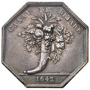 Medaglia 1802 Canale di Briare. D/ CANAL DE BRIARE Corn...