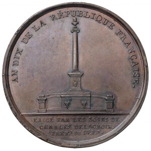 Medal 1802 Napoleon's column at Marseille. D/ AU I...