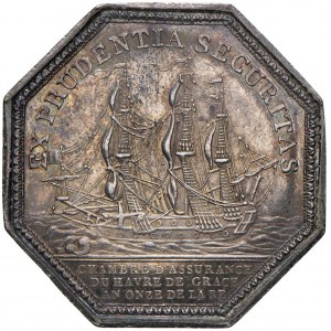 Medaile 1802 Námořní pojištění Havre. D/ EX P..
