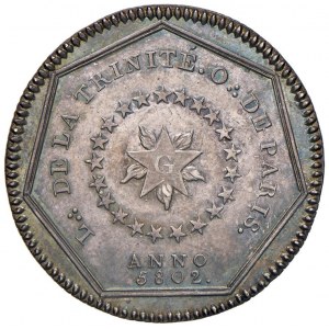 Médaille 1802 Loge de la Trinité à Paris. D/ L. : DE..
