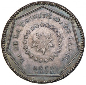 Médaille 1802 Loge de la Trinité à Paris. D/ L. : DE..
