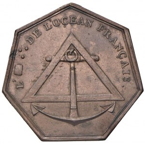 1802 French Ocean Lodge medal. D/ [LODGE] ...