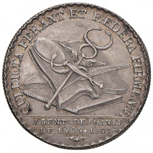 Medaglia 1803 Agenti di cambio di Lione. D/ Circolarmen...