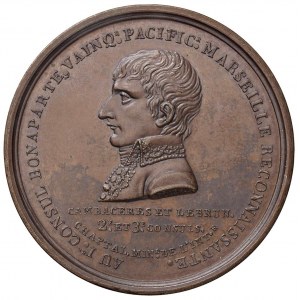 Medaille 1803 Maritime Spiele in Marseille. D/ Revers: AU...