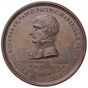 1803 Maritime Games in Marseilles medal. D/ Lap: AU...