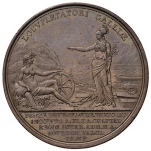 Medaglia 1803 Ponte sul fiume Durance. D/ Giro: NAPOLEO...