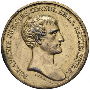 Medaile za věrnost z roku 1803. D/ Klopa: BONAPARTE PREMIER ...