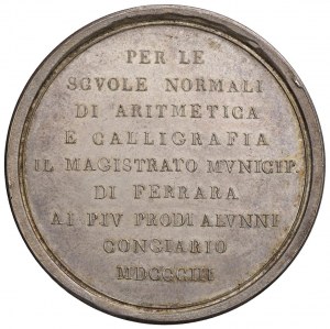 Medal 1803 School of Ferrara. Prize medal. D/ Ci...