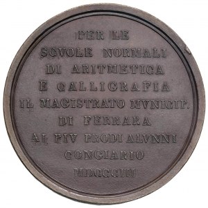 Medal 1803 School of Ferrara. Prize medal. D/ Ci...