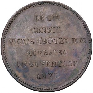 1803 Bonaparte medal visits the Paris mint. D/ B...