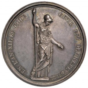 Medal 1804 Promulgation of the Civil Code. D/ Statu...