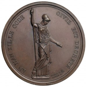 Medaglia 1804 Promulgazione del Codice Civile. D/ Statu...
