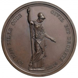 Medal 1804 Promulgation of the Civil Code. D/ Statu...