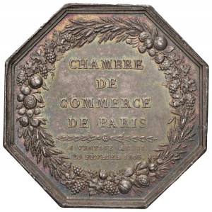 Jeton octogonal 1804 Chambre de Commerce de Paris ...