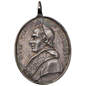 Medaglia 1804 Pio VII a Parigi per l’Incoronazione di N...
