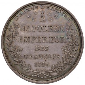 Medal 1804 The Army of Hanovre to Napoleon. D/ In al...