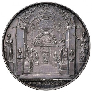 Medal 1804 louvre museum. Hall of the Laocoon and of...