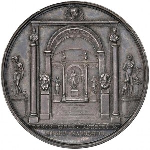 Medal 1804 louvre museum. Hall of the Laocoon and of...