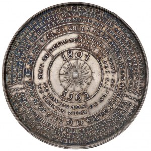 1804 Calendar medal of the year 1804. D/ in center d...
