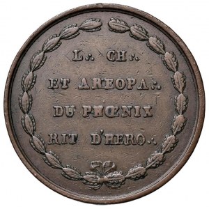 Medaglia 1804 Loggia massonica della Fenice. D/ In coro...