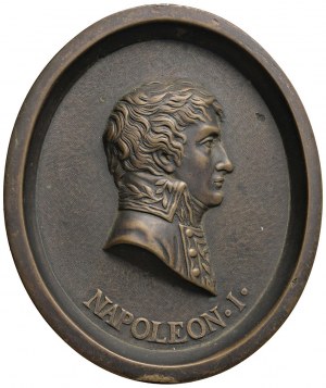Undated oval medallion Napoleon Emperor. D/ Sp...