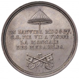 1805 Medal The pope visits the Paris mint. D/ MORE...