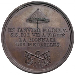 Medal The pope visits the Paris mint. D/ PIUS VII...