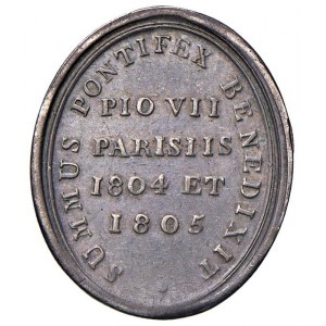 Medal Piusa VII w Paryżu. D/ SUMMUS PONTIFEX BENEDIXIT...