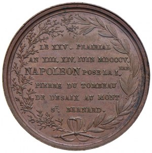 Monument medal in honor of Gen. Desaix. D/ As ...