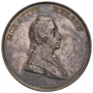 Médaille Bataille navale de Trafalgar. Décès de l'amiral...