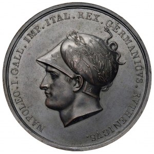 Medaglia Presa di Vienna. D/ Testa con elmo corinzio a ...