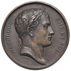 Medaglia Napoleone imperatore. D/ Testa laureata di Nap...