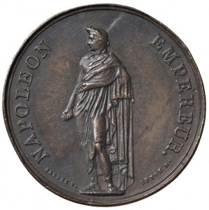 Napoleon emperor medal. D/ Laureate head of Nap...