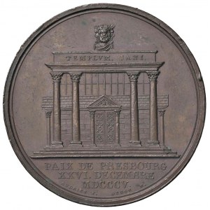 Medaglia Pace di Presbourg. D/ In contorno perlinato te...