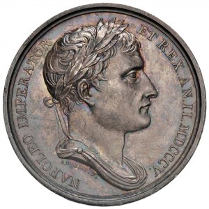 Medaglia Napoleone ristabilisce il ponte sul fiume Roda...