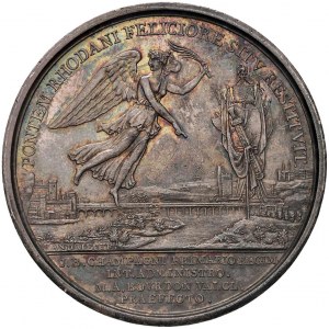 Medaglia Napoleone ristabilisce il ponte sul fiume Roda...