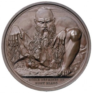 Medal szkoły górniczej Mont Blanc. D/ Head...
