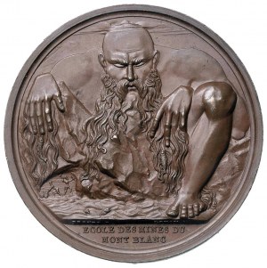 Mont Blanc Miners' School medal. D/ Head.