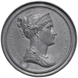 Empress Josephine medal. Diademed bust right...