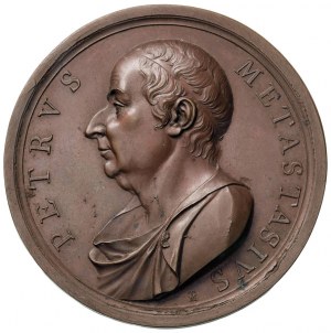 Médaille Le poète Pietro Metastasio. D/ Buste togatus en ...