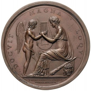 Médaille Le poète Pietro Metastasio. D/ Buste togatus en ...