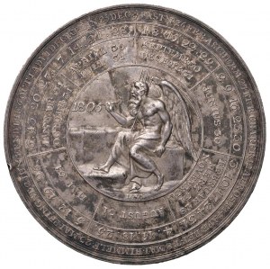 Perpetual calendar medal for the year 1805. D/ Chrono...